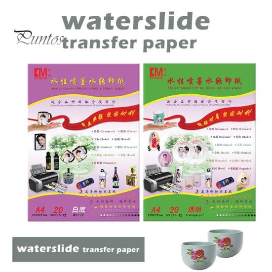 5 folhas transparentes tamanho A4 decalque jato de tinta waterslide papel de impressão de transferência de água puro