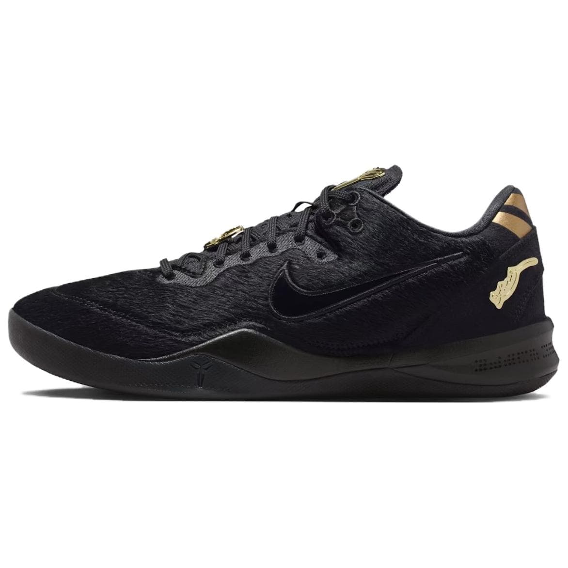 Tênis de Basquete Nike Kobe 8 Masculino Preto Dourado IO8152-001 cm