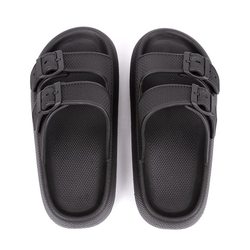Chinelos de fivela leves de sola grossa femininos de verão, plataforma deslizante, feminino, EVA macio, ao ar livre, tamanho grande 35-45, sapatos
