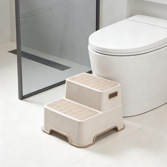 Banqueta para Vaso Sanitário Multifuncional Ajustável Degrau Superfície Antiderrapante Design Ergonômico Crianças Adultos Alívio da
