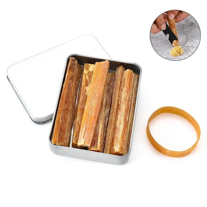 1 caixa de Gravetos Fatwood para Acender Fogo Ferramentas para Fazer Fogo ao Ar Livre Gravetos Naturais para Acender Fogo para Acampamento Caminhada S