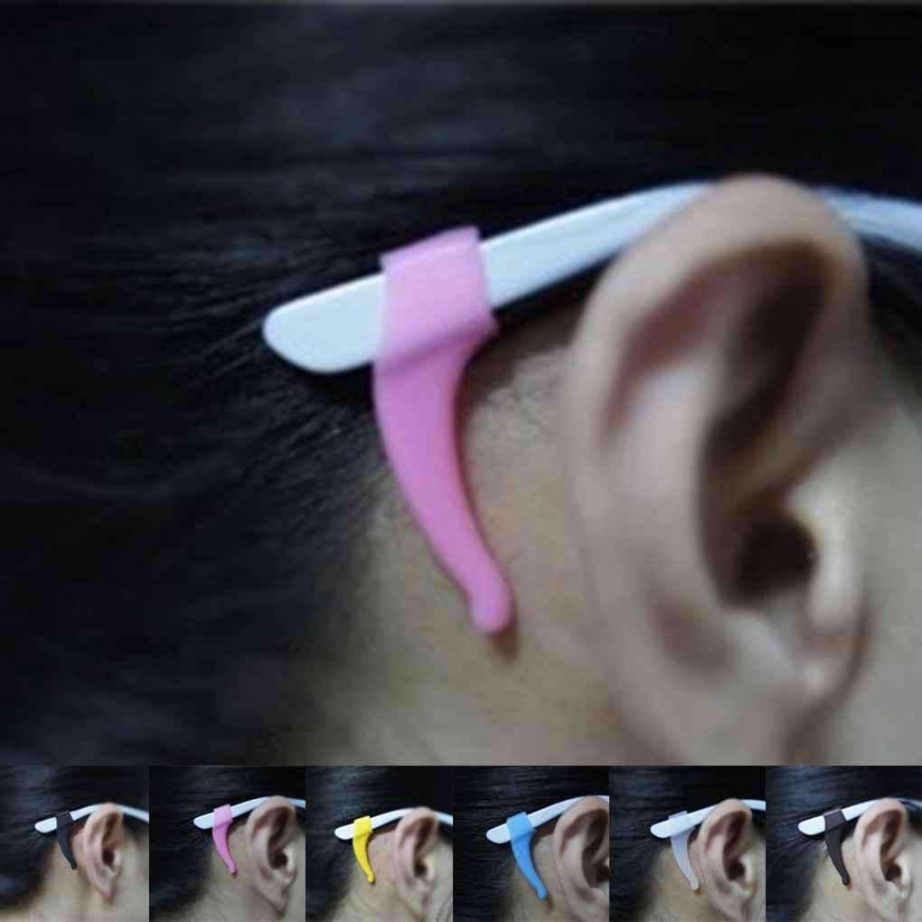 2 pares de suporte de óculos de silicone antiderrapante com ponta para orelha e suporte para óculos esportivos cm