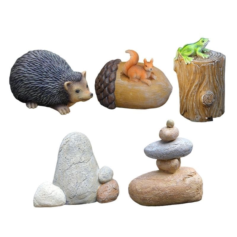 Esconderijo de Chaves Animal/Pedra Impermeável para Exterior Caixa de Armazenamento Secreto para Jardim e Uso Interno Recipiente para Objetos de