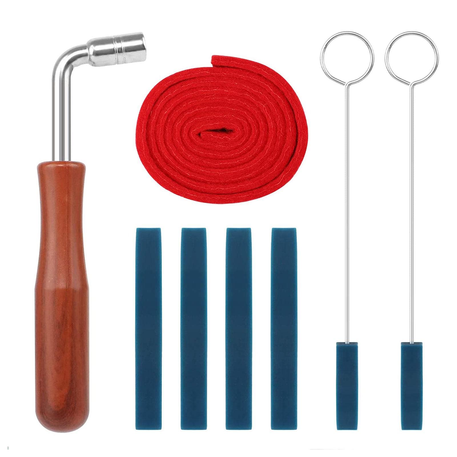 Kit de afinação profissional para piano, chave de afinação, martelo, tira de temperamento, kit de silenciador, conjunto de fixação faça você