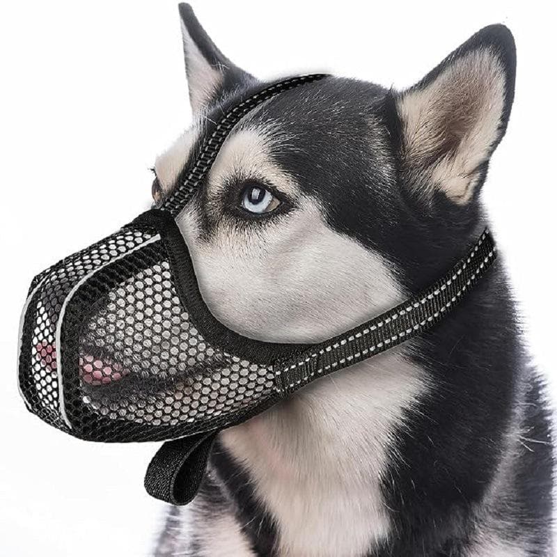 Focinheira macia para cães pequenos e grandes, máscara anti-mordida, mastigação, lambedura, respirável, sem latido, malha impressa, cobertura