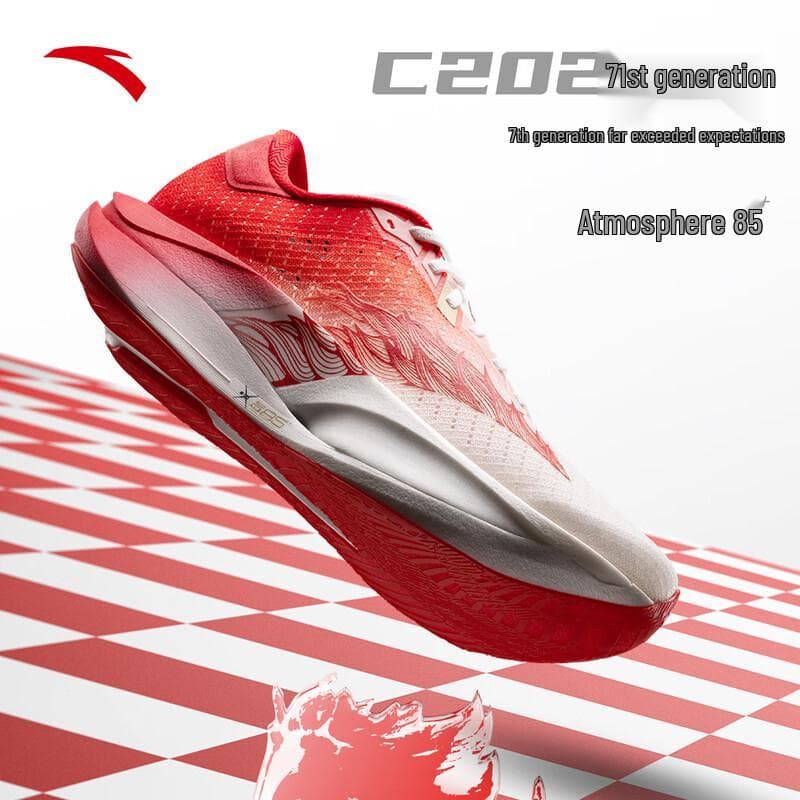 Tênis de Corrida Anta C202 7ª Geração Profissional Placa de Carbono para Maratona 6.5