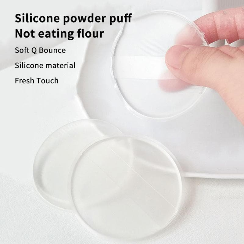 Esponja Puff de Pó de Gel de Silicone Macio Para Cosméticos Rosto Base Bb Cream Sem Absorção de Pó Puff Cosmético Ferramentas de Maquilhagem