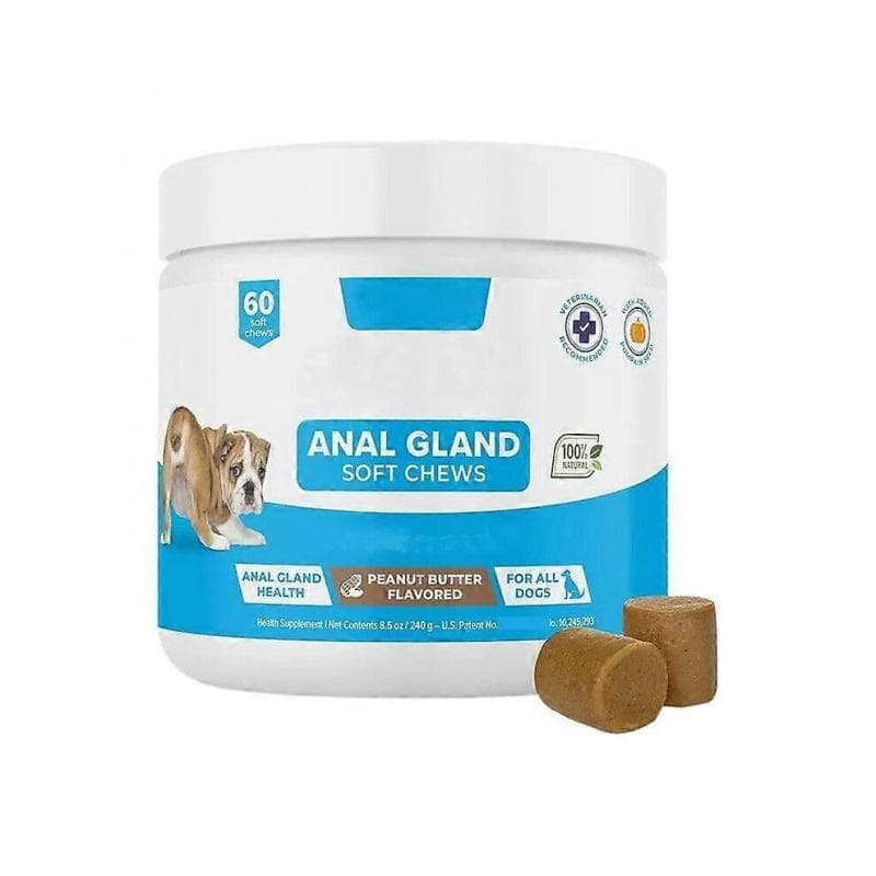 (1pcs)GLANDEX Suporte para Glândulas Anais Mastigáveis Para Todos os Cães 90 Mastigáveis Macios Sabor Manteiga de Amendoim