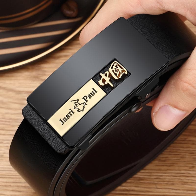 Cinto masculino com fivela automática desdentada, versão coreana para homem, versátil para negócios e lazer, cinto personalizado para jovens 125cm