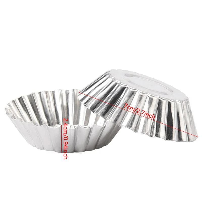 10Pcs Reutilizável Aço Inoxidável Ovo Torta Molde Acessórios de Cozimento Biscoito Pudim Molde Mooncake Molde Pastelaria Bakingware Ferramentas