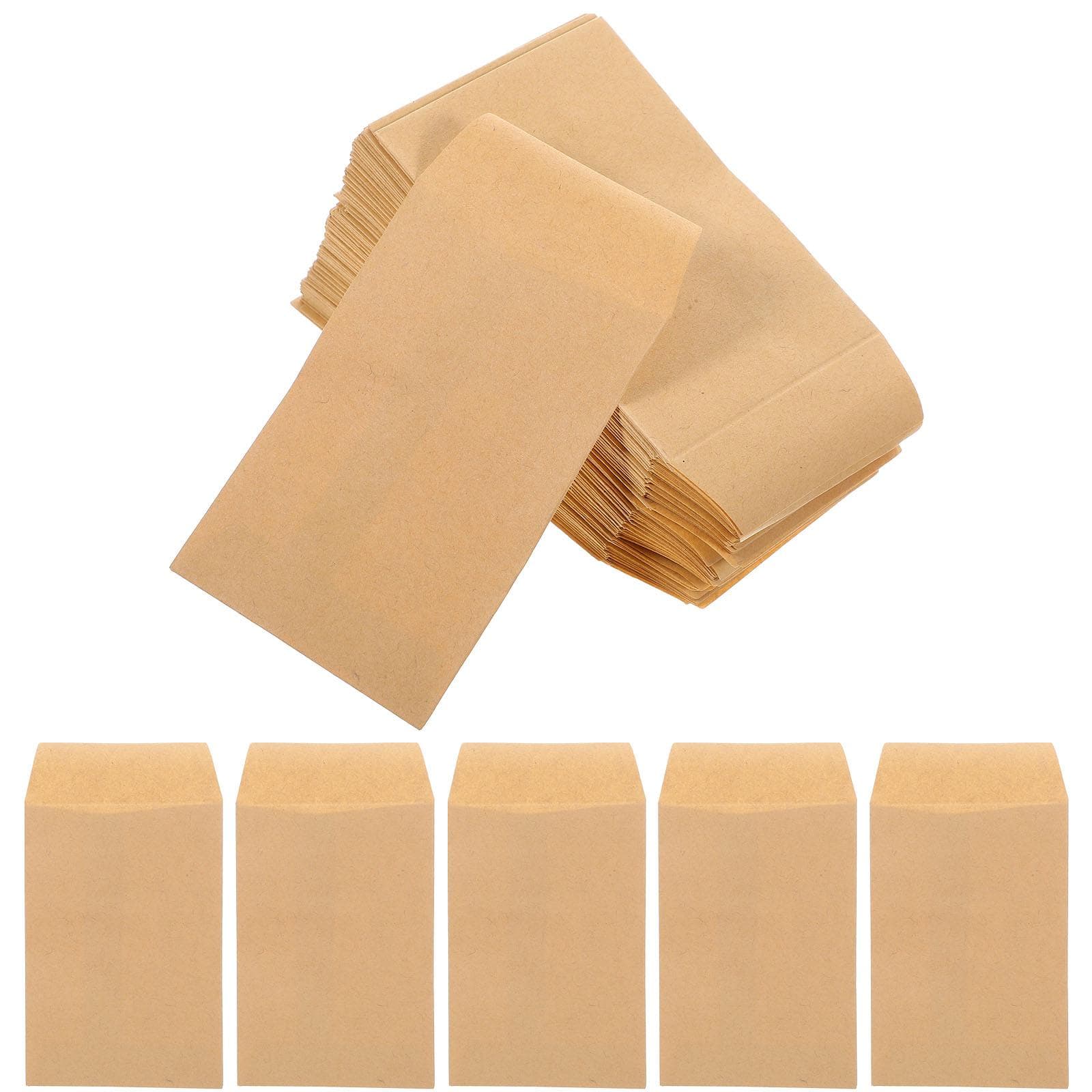 100 unidades Envelopes Kraft Mini Envelopes Envelopes Pacote de Sementes para Armazenar Pequenos Itens Folha de Material