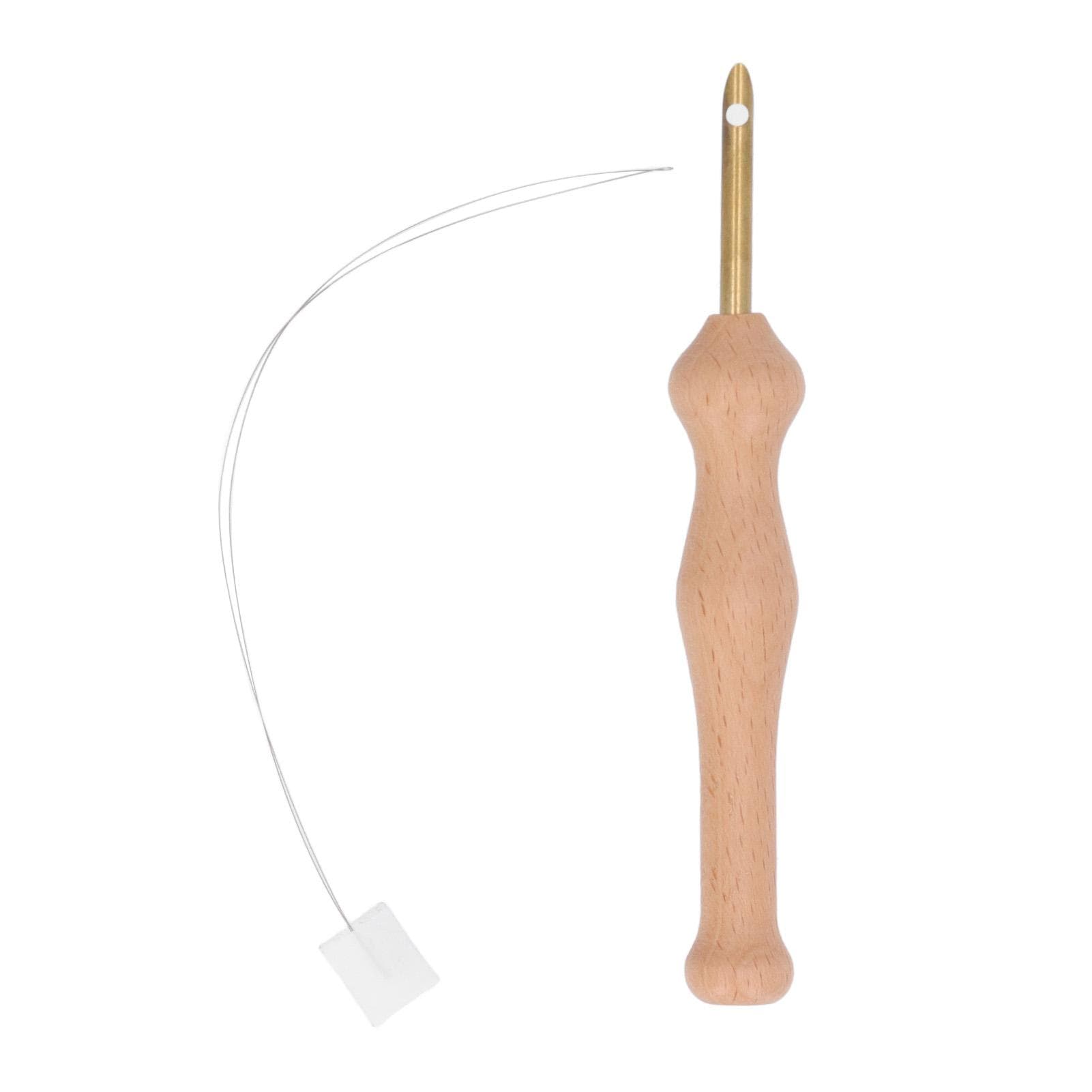 Kit de Punch Needle 5mm Conjunto de Bordado com Agulha de Punch com Cabo de Madeira para DIY Cortinas Roupas
