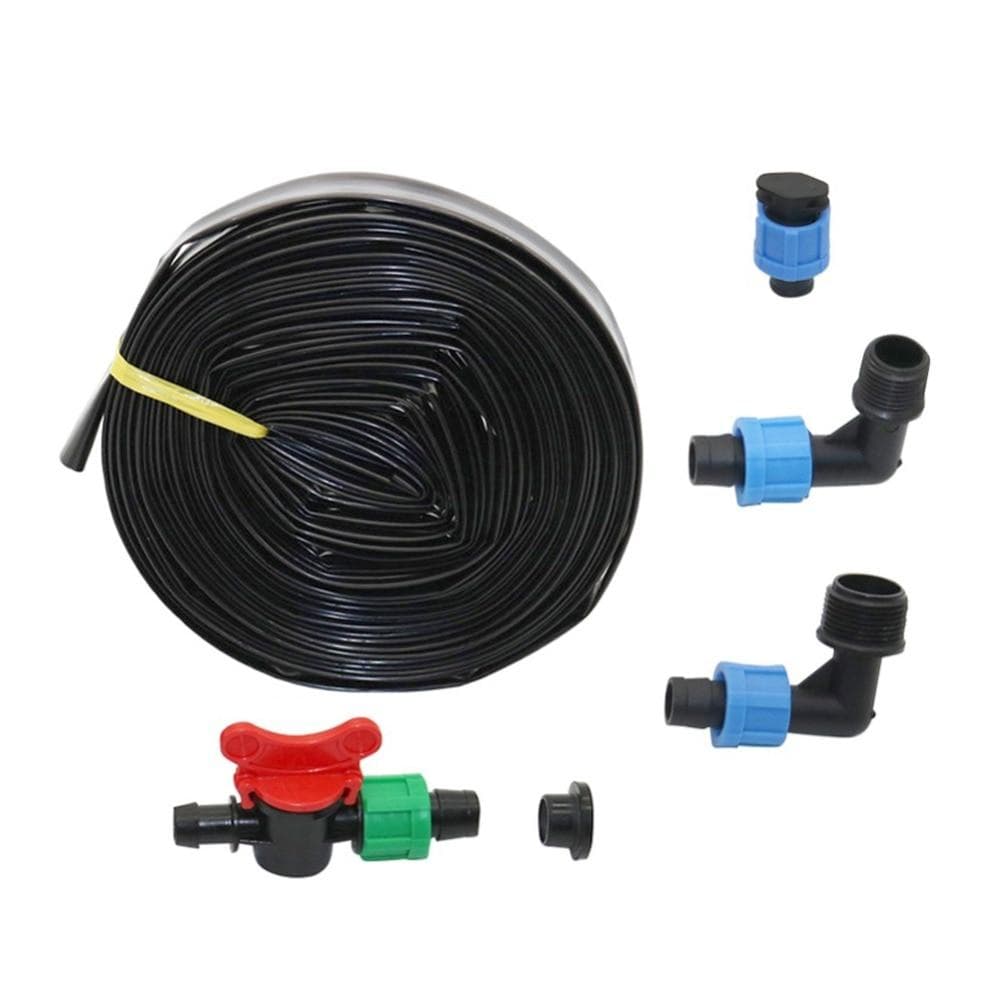 Kit de fita de gotejamento de 16mm 40/agilizar 80m ferramentas agrícolas correia plana mangueira giratória de irrigação por gotejamento com