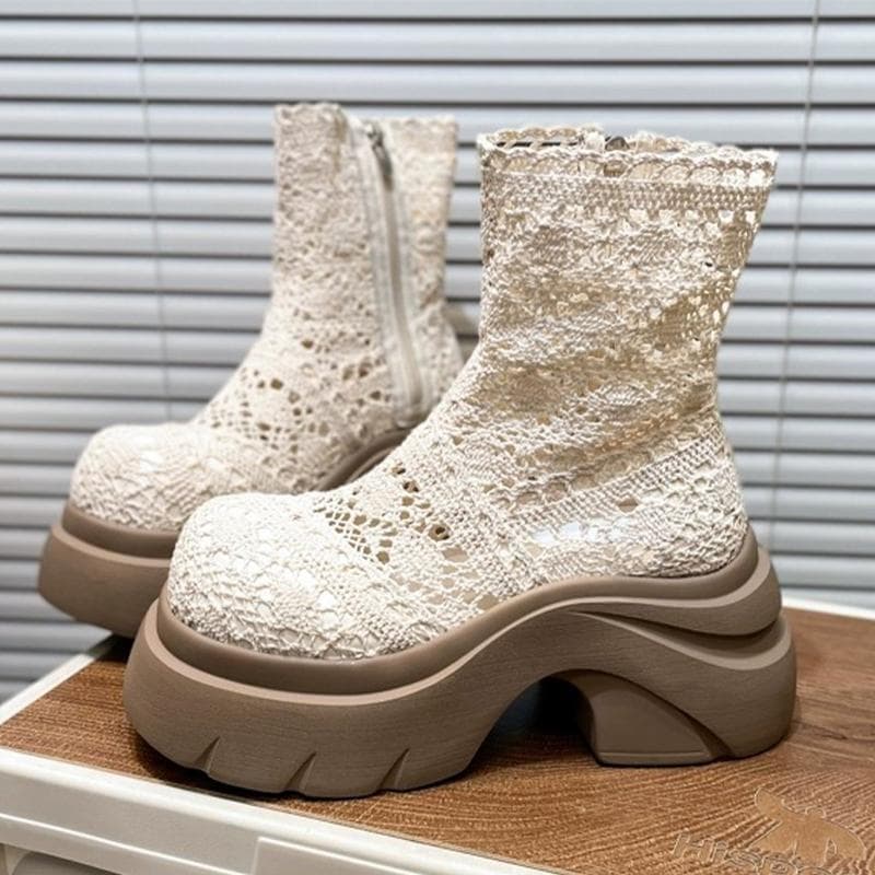 Moda Salto Alto Mulheres Botas de Tornozelo Designer Sapatos de Plataforma Outono Vestido Mulher Scarpins 2025 Novo Casual Gótico Esportivo Chelsea