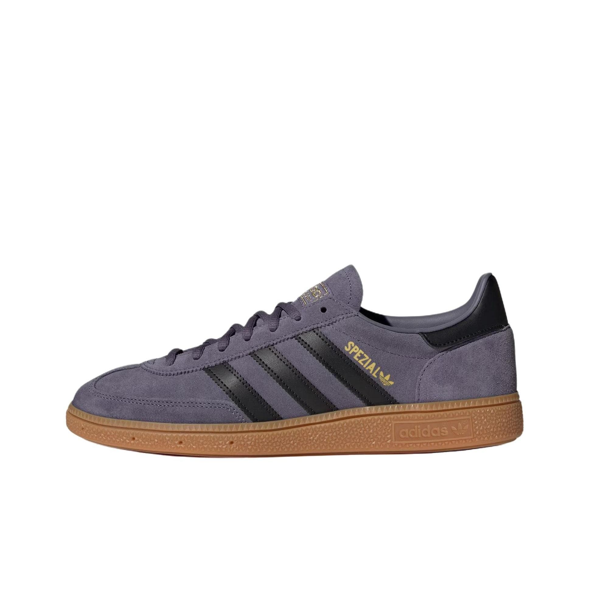 Tênis Unisex adidas Handball Spezial Roxo Preto Borracha Prévia Dourado-Metálico JR3847 cm