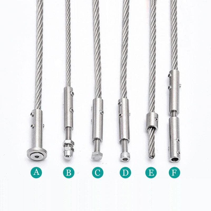 304 Aço Inoxidável Cabo Corrimão Rosca Swage Fio Corda Tensor Receptor Terminal Extremidade Cruz Clipe Grampo Hardware de Aparelhamento