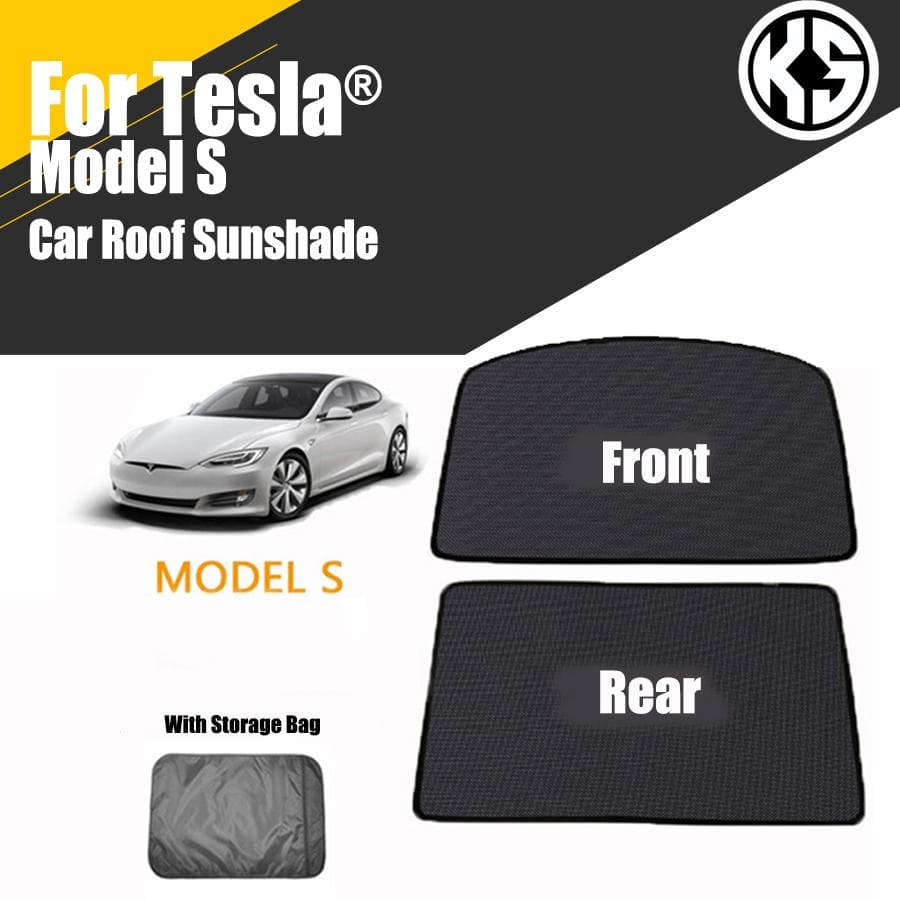 Pára-sol de vidro para teto de carro, para tesla model s, teto solar dianteiro e traseiro, clarabóia, sombra cega, rede de proteção uv, interior