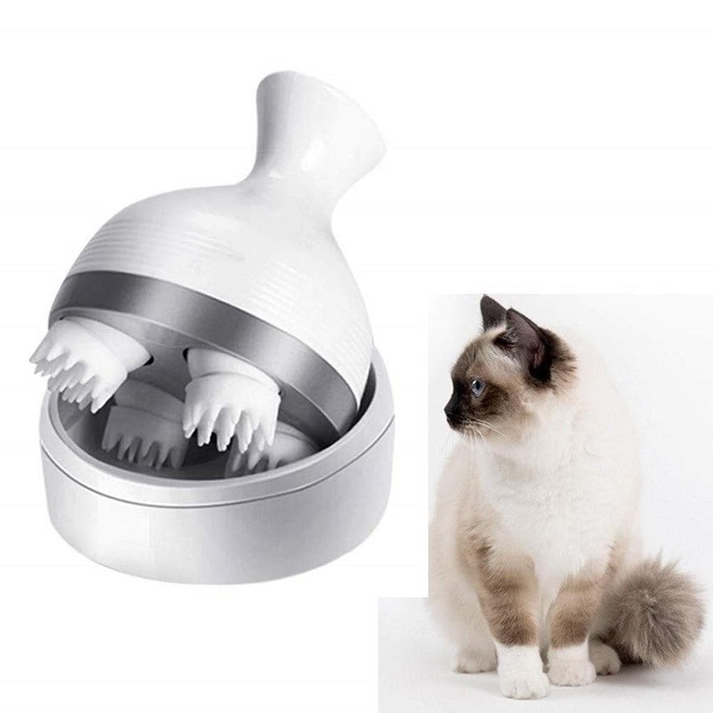 Massageador elétrico para animais de estimação, cão, gato, massagem vibratória, carregamento do couro cabeludo, máquina de amassar, cuidados de