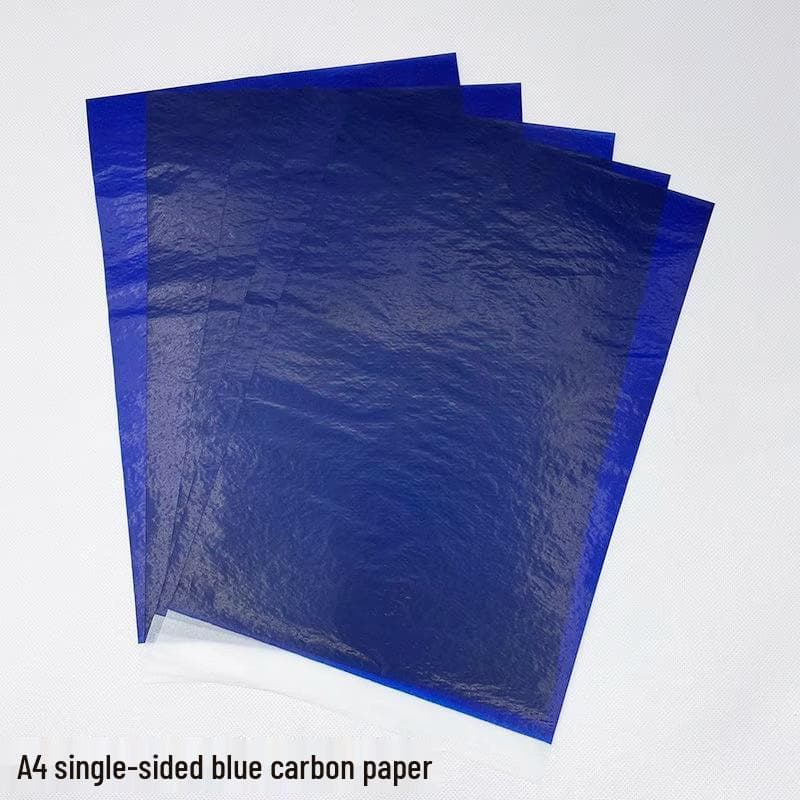 Papel Carbonado Azul A4 para Uso de Escritório de Face Simples: Faturas, Escrita, Desenho, Gravura, Esfregadura