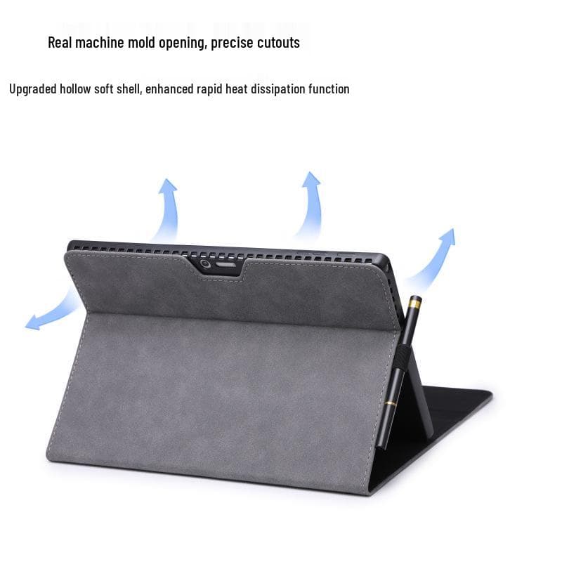 Capa com Suporte de Couro para Surface Pro 12: Capa Protetora Anti-Queda para Tablet Microsoft Pro 9