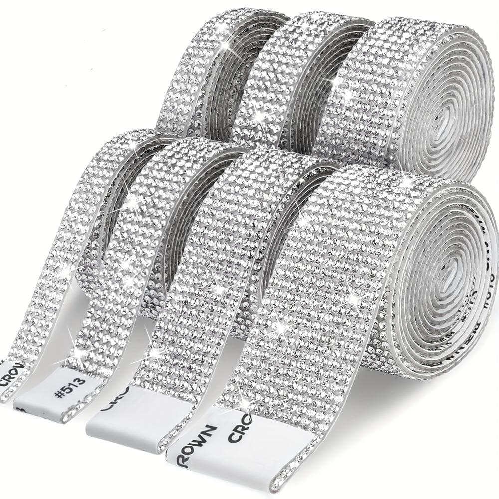 Adesivo de fita listrada brilhante de strass autoadesivo, fita para joias artesanais DIY, adequada para festas de casamento, decoração de vidro de