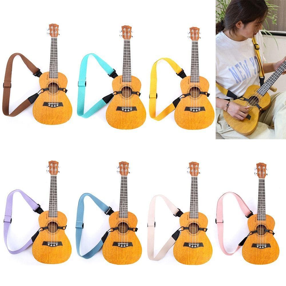 Promoção Quente Nylon Alça de Pescoço Acessórios para Guitarra Cinta Ajustável Correias para Instrumentos Musicais Correia de Ukulele amarelo
