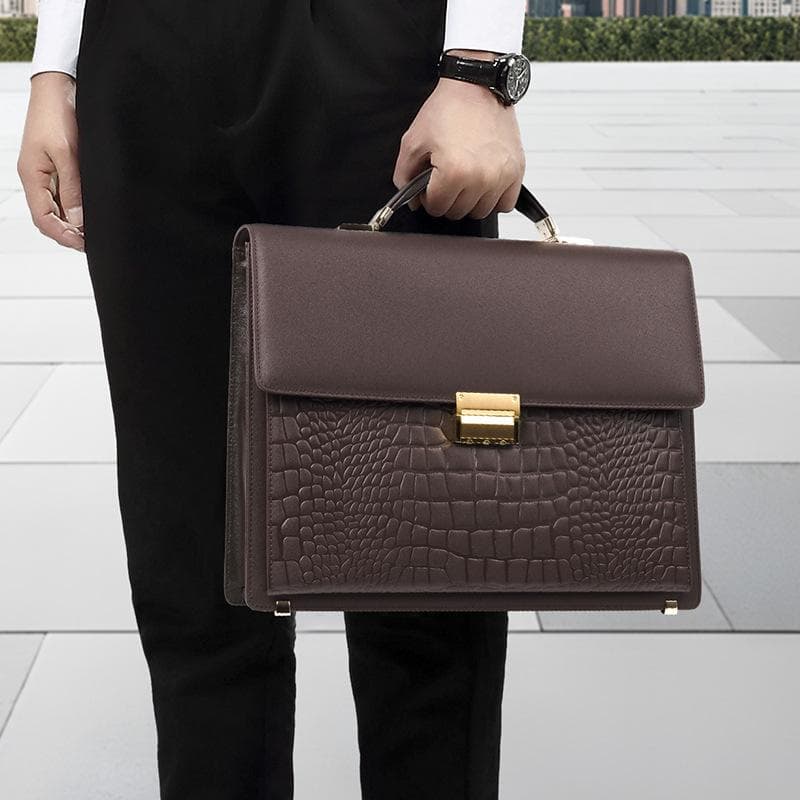 Couro genuíno masculino negócios comutador maleta masculina anti-roubo combinação bloqueio tudo em um computador bolsa couro de vaca masculino