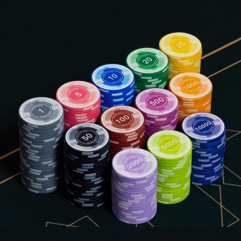 25 Peças Fichas de Póquer Cerâmicas 43mm Moeda Ficha Sala de Xadrez Jogo de Tabuleiro Exclusivo Clube de Póquer Texas Hold'Em Caixa de