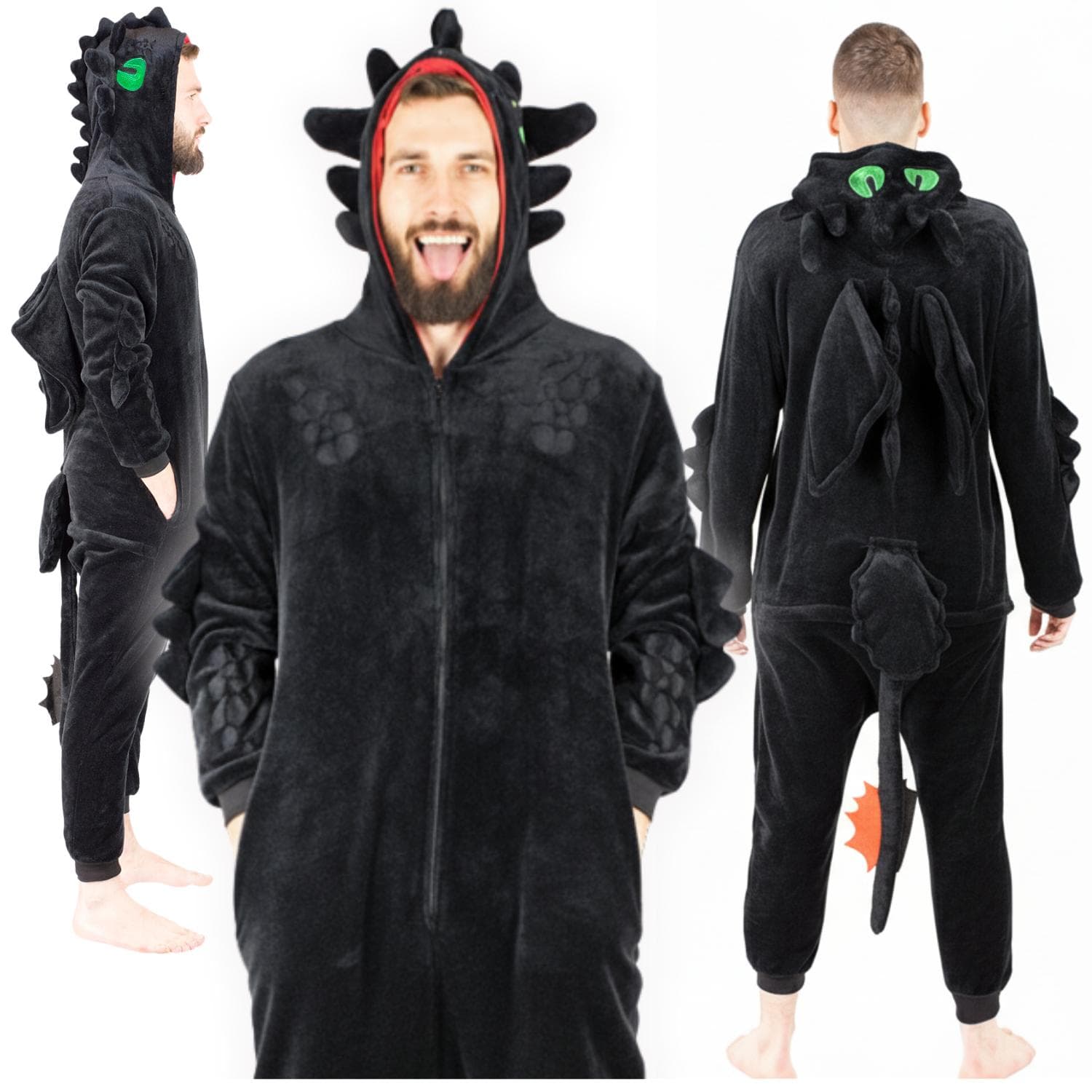 Kigurumi macacão pijama quente Fúria da Noite Banguela macacão masculino m M