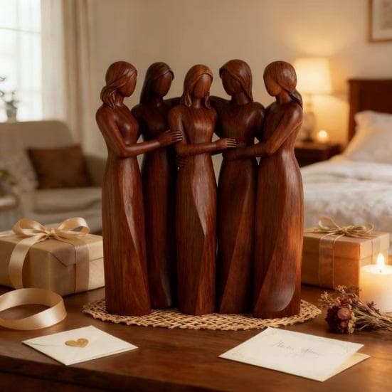 Irmãs ao Meu Lado Estatueta de Amizade Resina 5/6 Irmãs Escultura Melhor Amiga Presentes de Aniversário para Mulheres Feminino
