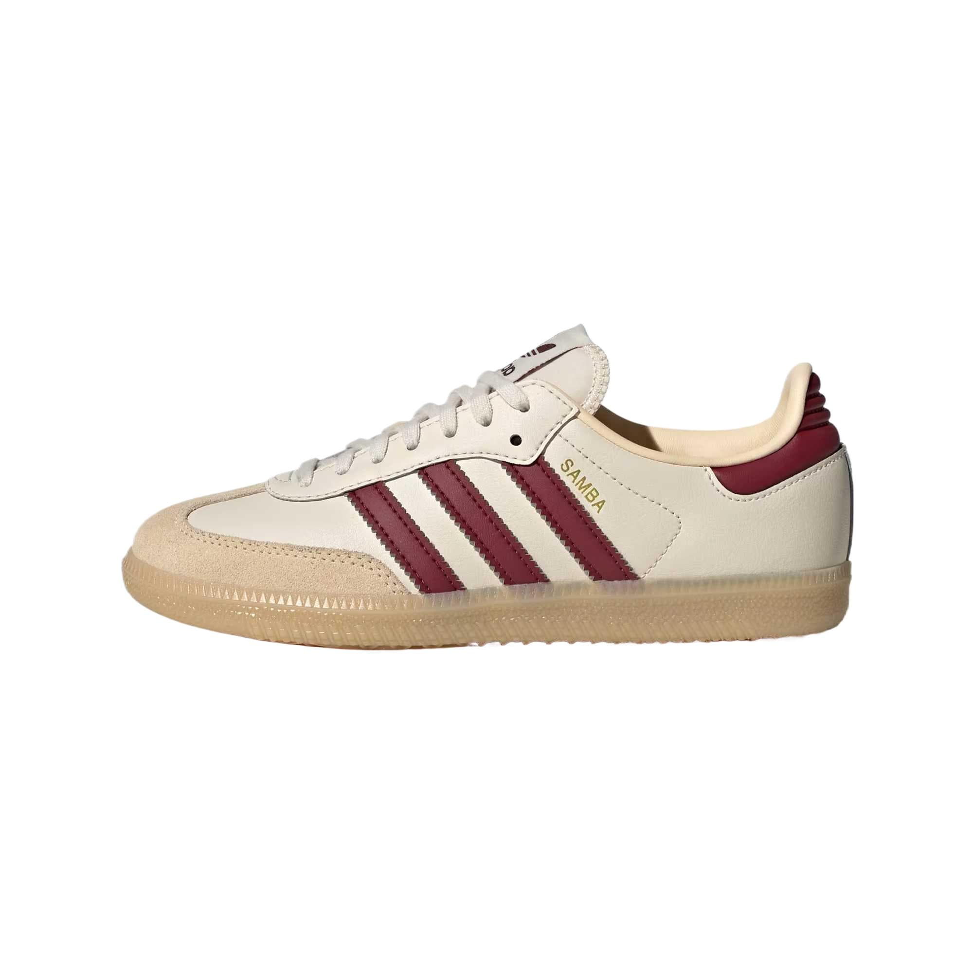 Tênis adidas Samba OG J Branco Maravilha Vermelho Sombra Infantil Creme Goma JQ8554 cm