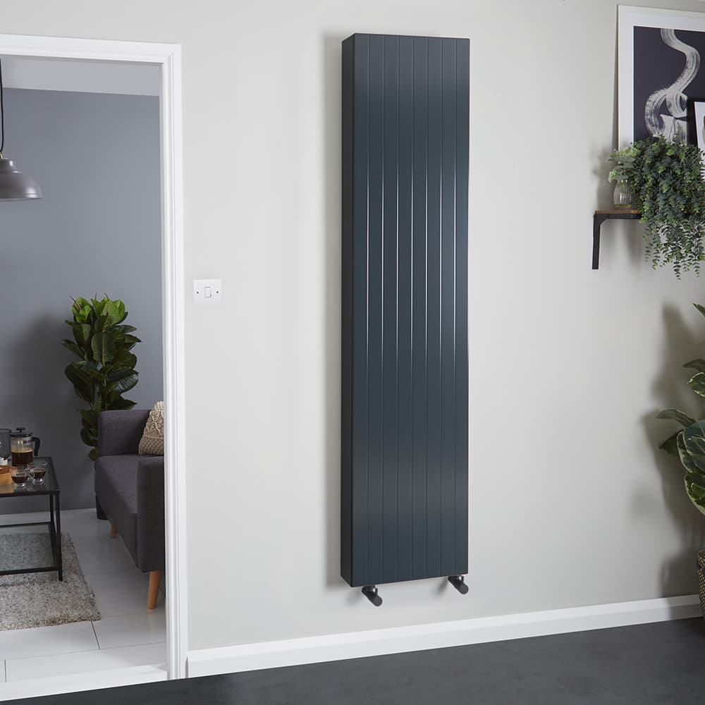Radiatore Convettore Verticale a Pannello Doppio - Antracite - 1800mm x 400mm