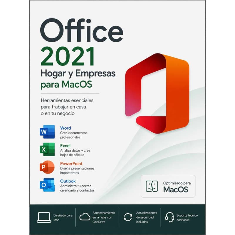 Licencia Office 2021 Hogar y Empresas para MacOS