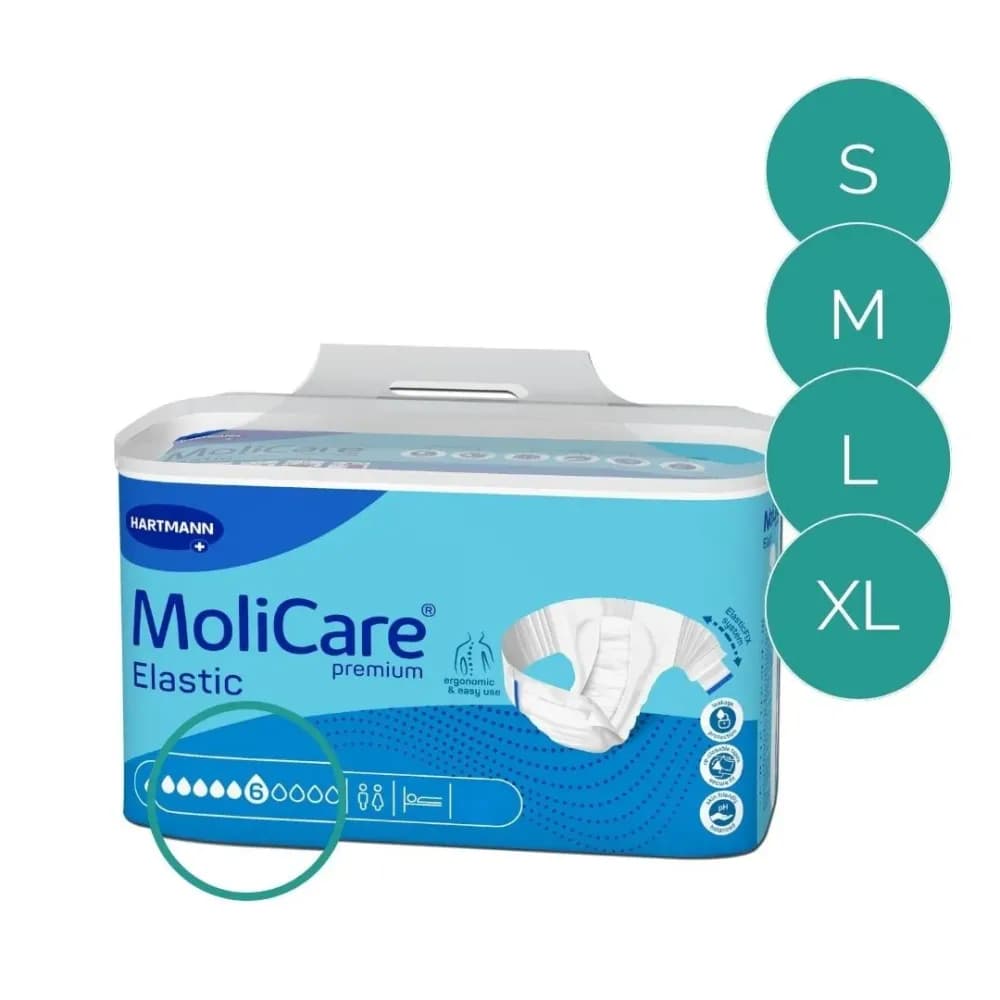 Fraldas Molicare Premium Elastic 6 Gotas