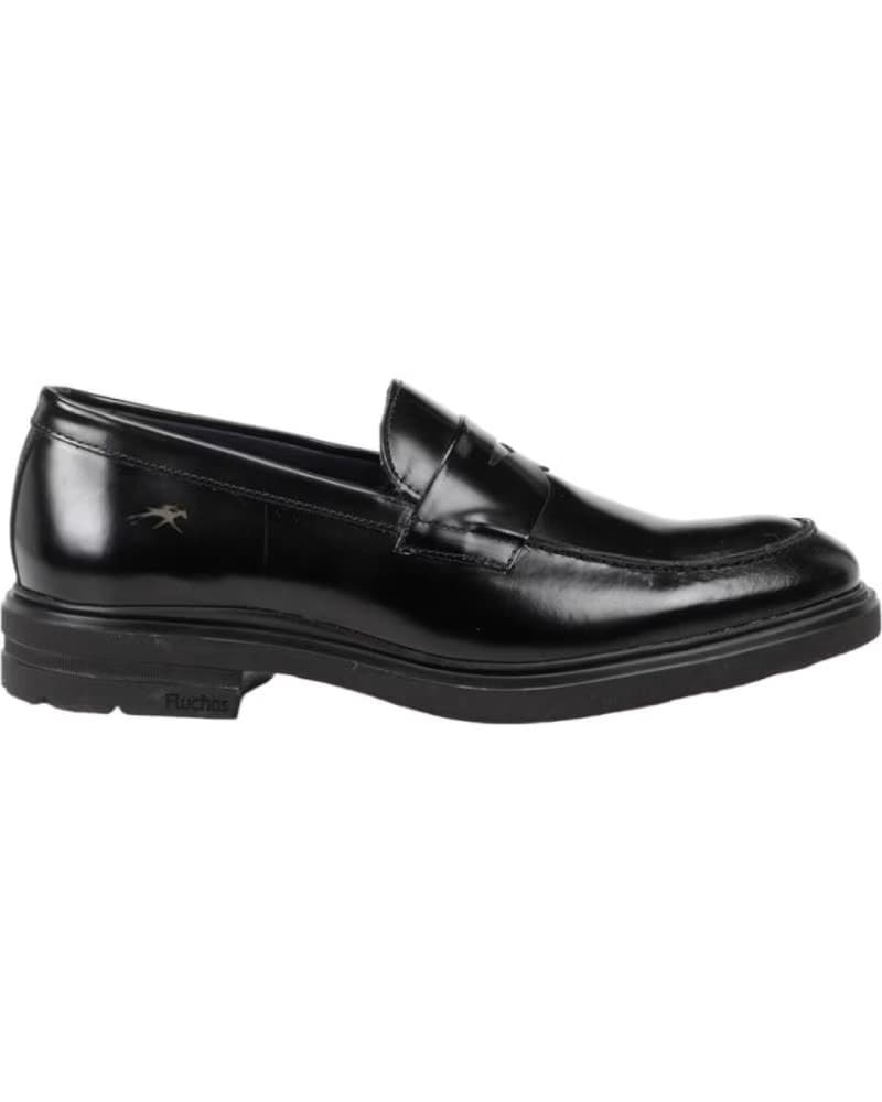 FLUCHOS MOCASSINS BELGAS F0633 COURO PRETO NEGRO