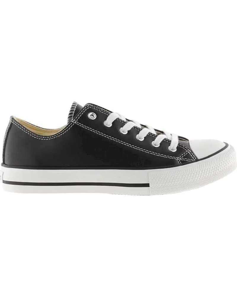 VICTORIA TRIBU TÊNIS BASKET BAIXOS EFEITO COURO PRETO - REF. 1065184 NEGRO