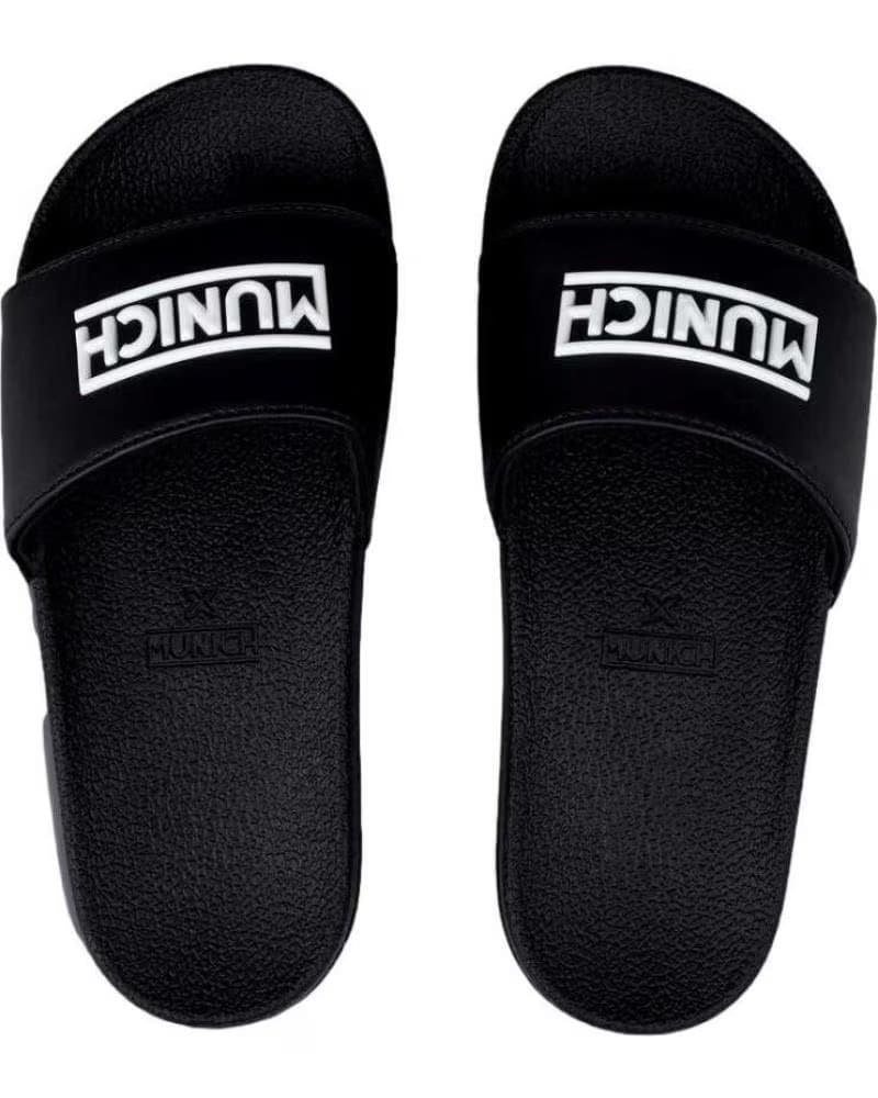 CHINELOS MUNICH FLAT SLIDER 3D LOGO PRETOS NEGRO