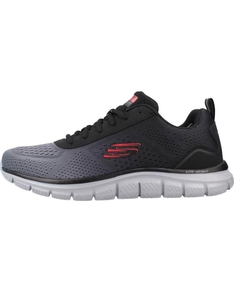 SKECHERS TRACK RIPKENT 232399-BKCC TÊNIS MASCULINO PRETO CARVàO CINZA VERMELHO BKCC