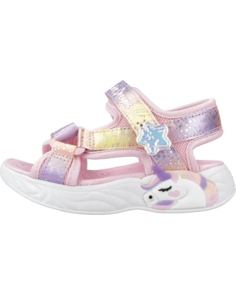 SANDÁLIAS SKECHERS MENINA 302682N ROSAS IRIDESCENTES UNICÓRNIO LPMT