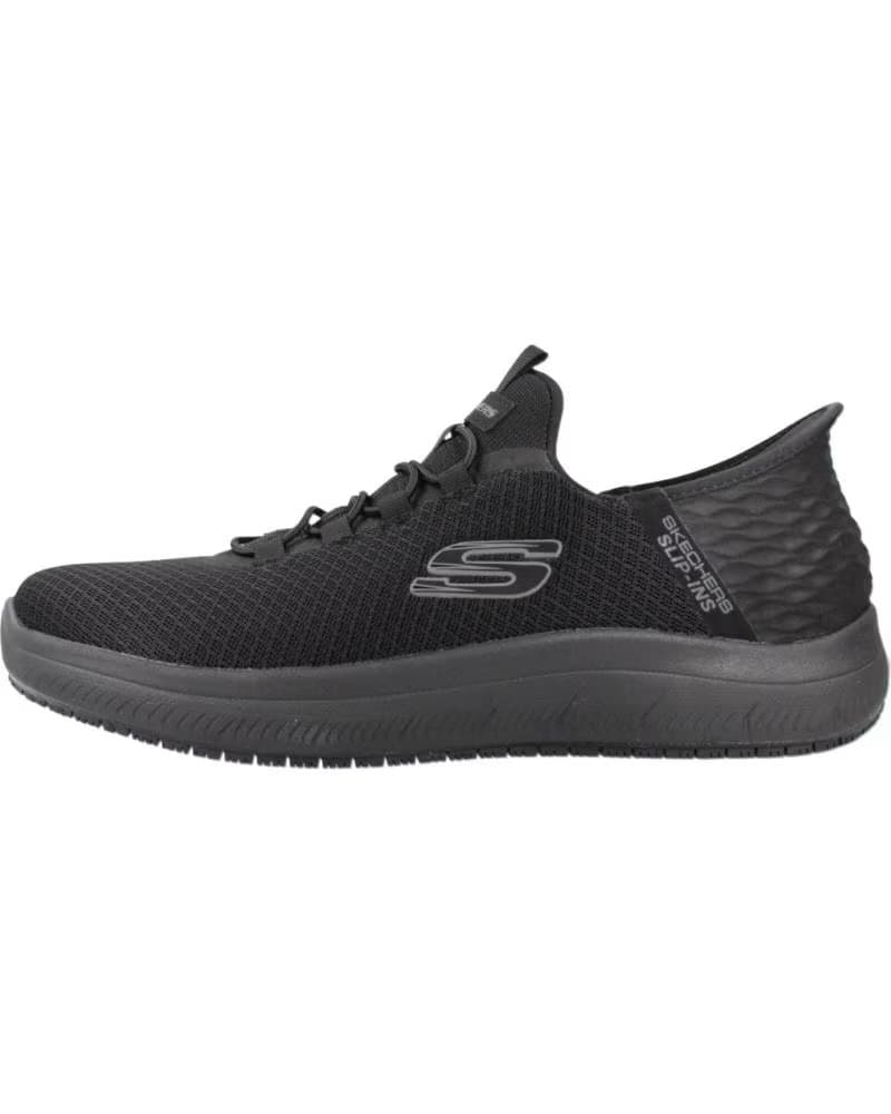 SKECHERS TÊNIS SLIP-INS WORK 200205EC MASCULINO PRETO BBK