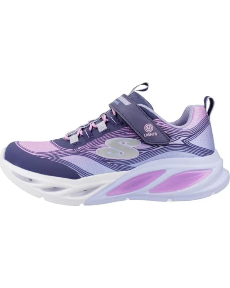 TÊNIS SKECHERS S-LIGHTS COSMIC GLOW 303712L-NVMT MALVA COM ILUMINAÇàO LED NVMT
