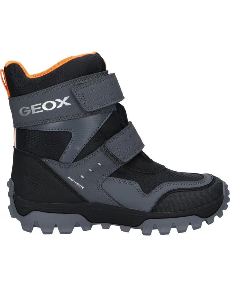 Botas de Menina e Menino GEOX J36FRC 0FUCE J HIMALAYA BOY B ABX C0038 BLACK-ORANGE