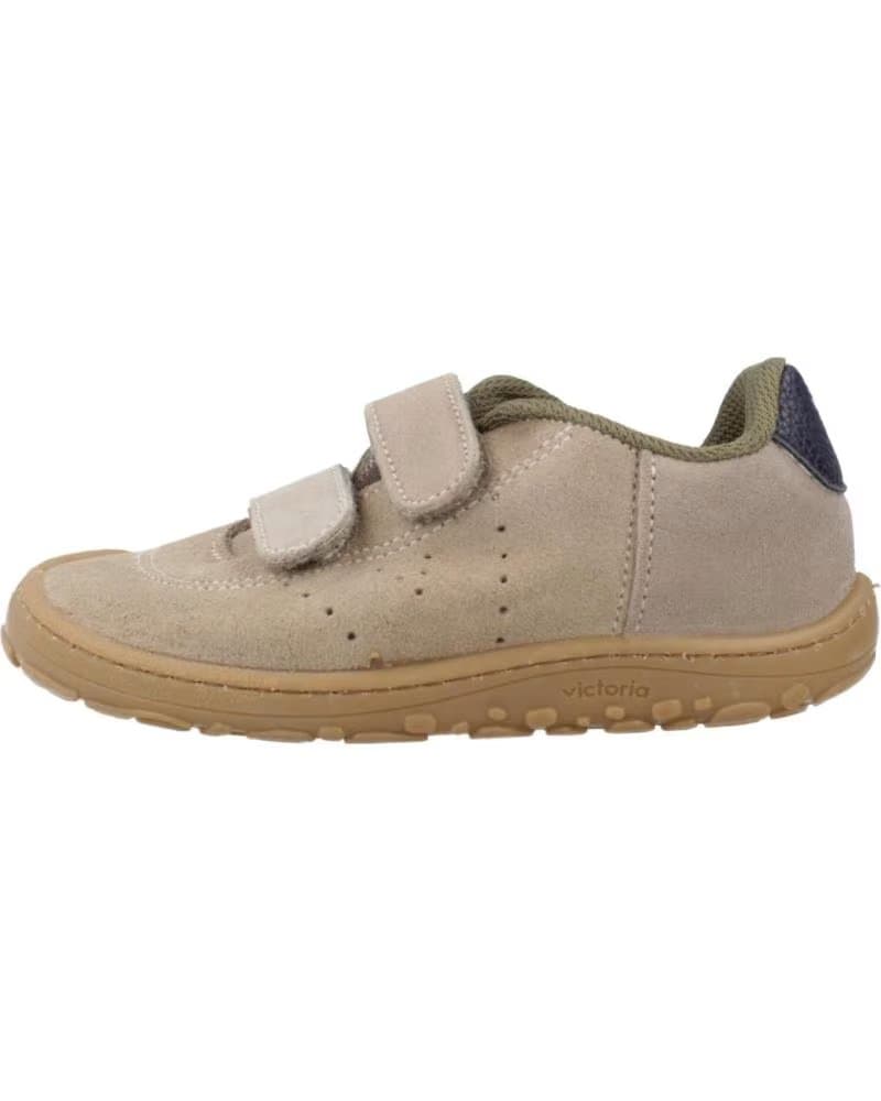 TÊNIS VICTORIA BOSCO BAREFOOT EM CAMURÇA TAUPE COM VELCRO - MODELO 1370118 TAUPE