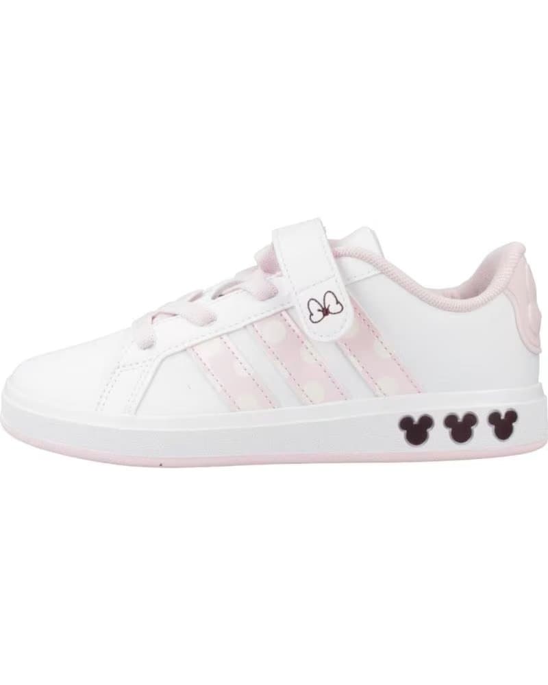 ADIDAS SAPATILHAS JR8134 COURT MINNIE BRANCAS COM DETALHES DO MICKEY MOUSE WHITE