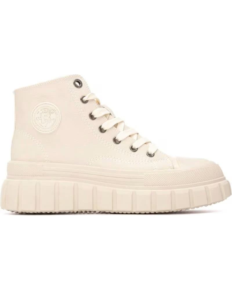 BOTAS DE CANO ALTO REFRESH 173076 BEGE COM SOLA TRATORADA BEIGE