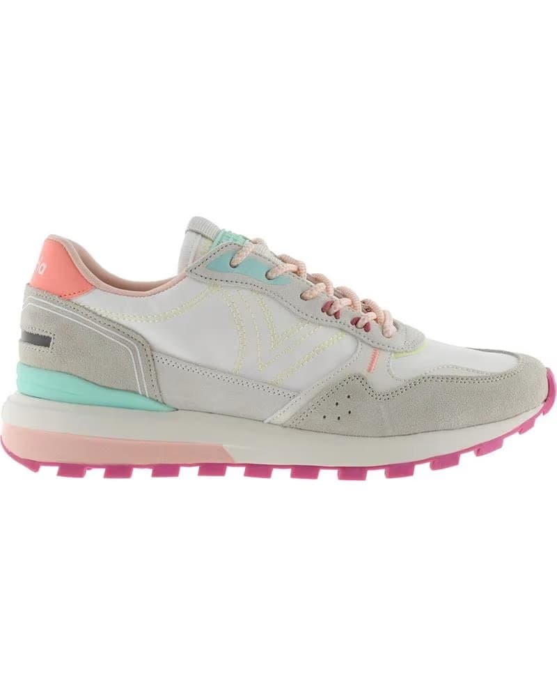 VICTORIA TÊNIS LUNA EM NYLON E CAMURÇA REF 1171485 BLANCO