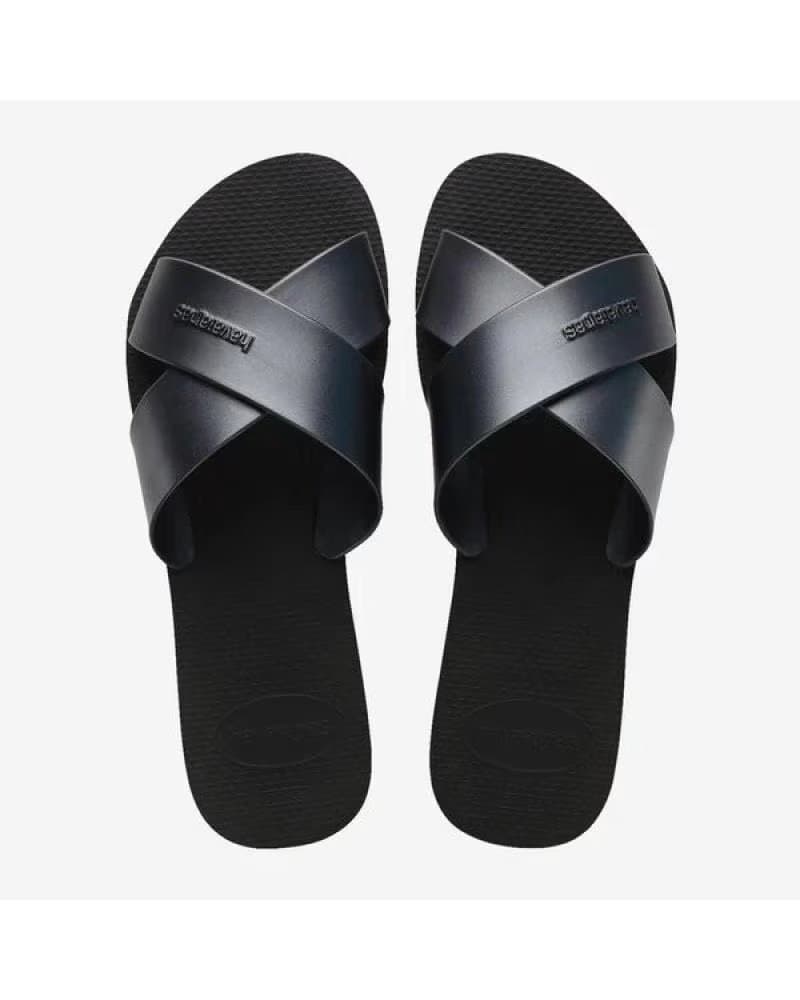 SANDÁLIAS HAVAIANAS COM TIRAS CRUZADAS 4148866 PRETO NEGRO