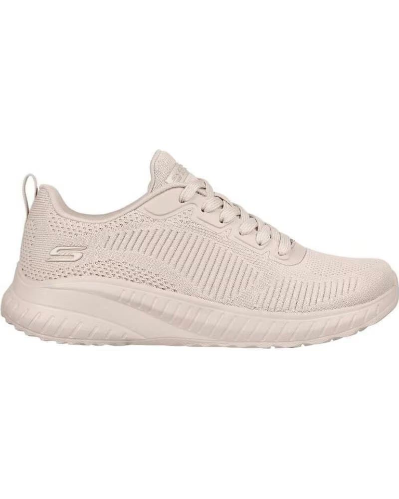 TÊNIS SKECHERS BOBS SQUAD CHAOS FACE OFF FEMININO BEIG