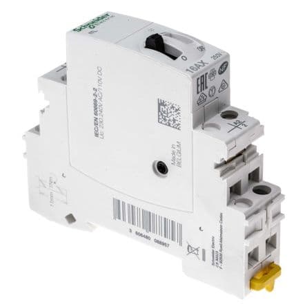 Schneider Electric Relé de alimentación Acti9 iTL, SPST, bobina 230V ac, 240 V ac, 16A, Carril DIN