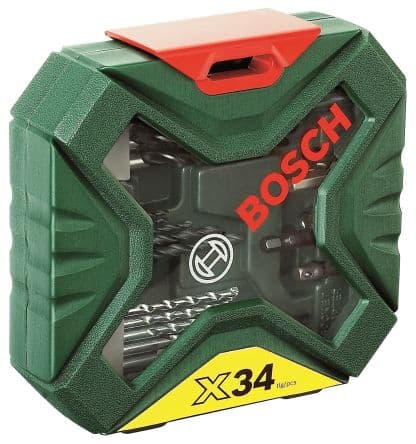 Bosch Metálico, Acero de Alta Velocidad Varios materiales, de 34 piezas de 2 mm → 8 mm